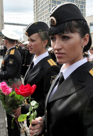Graduation at Naval Academy in Vladivostok