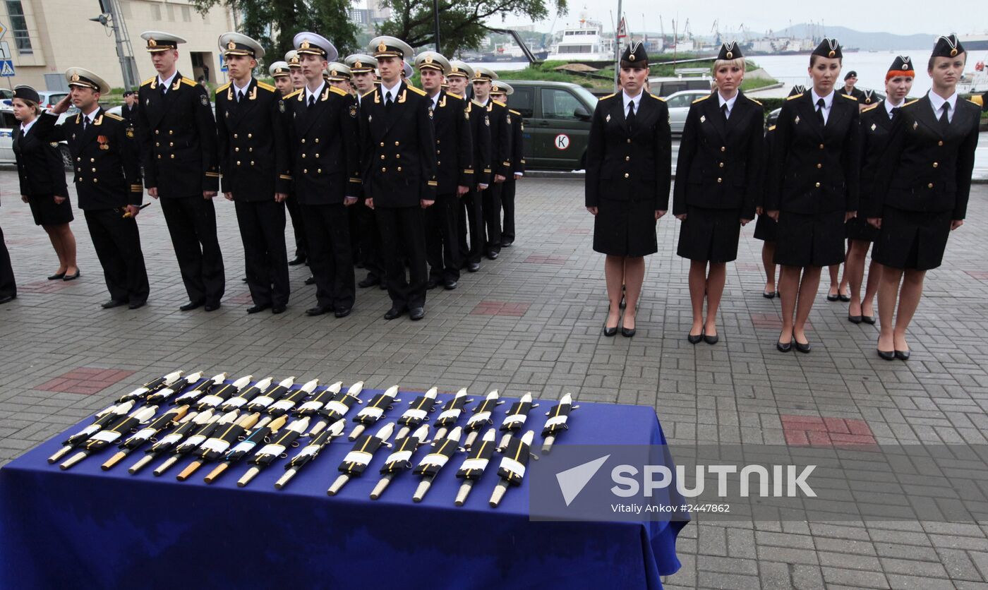 Graduation at Naval Academy in Vladivostok