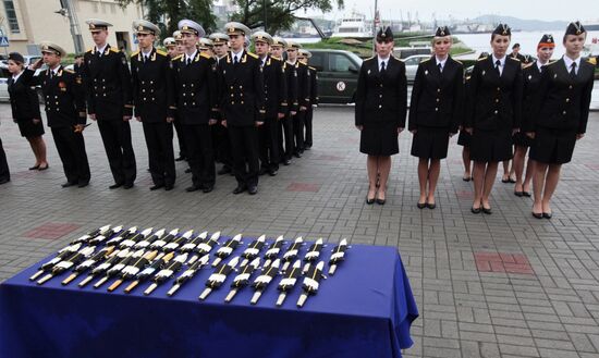 Graduation at Naval Academy in Vladivostok