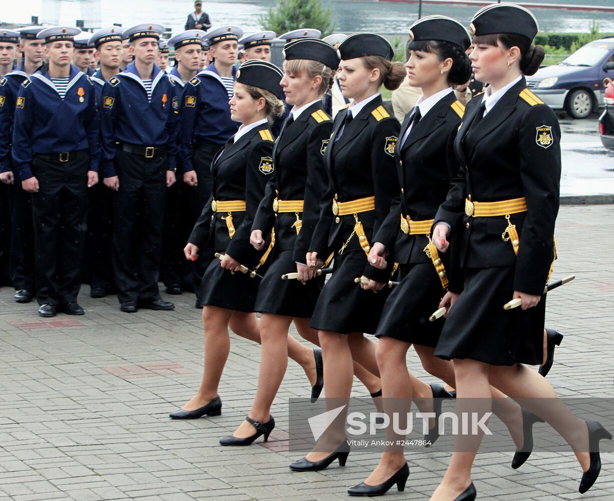 Graduation at Naval Academy in Vladivostok