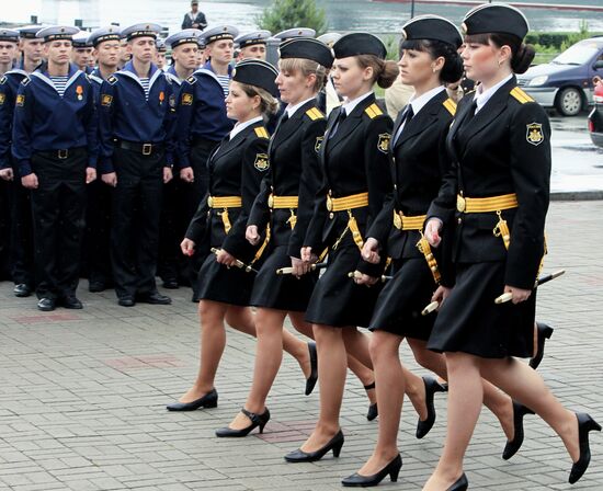 Graduation at Naval Academy in Vladivostok