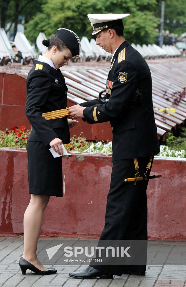 Graduation at Naval Academy in Vladivostok