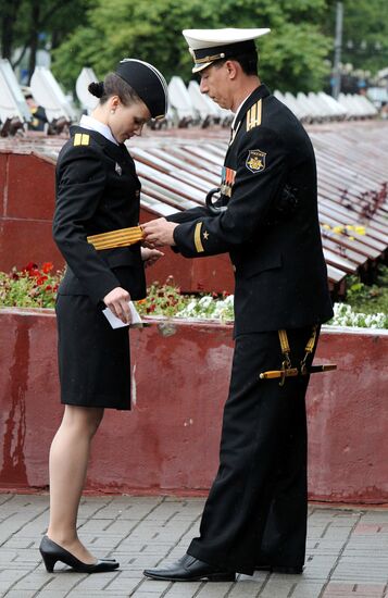 Graduation at Naval Academy in Vladivostok