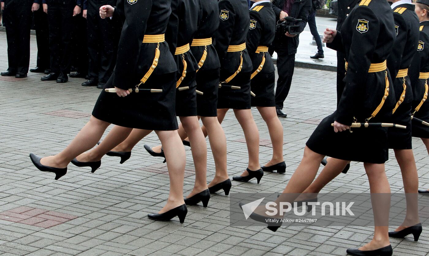 Graduation at Naval Academy in Vladivostok