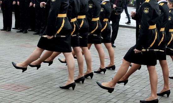 Graduation at Naval Academy in Vladivostok