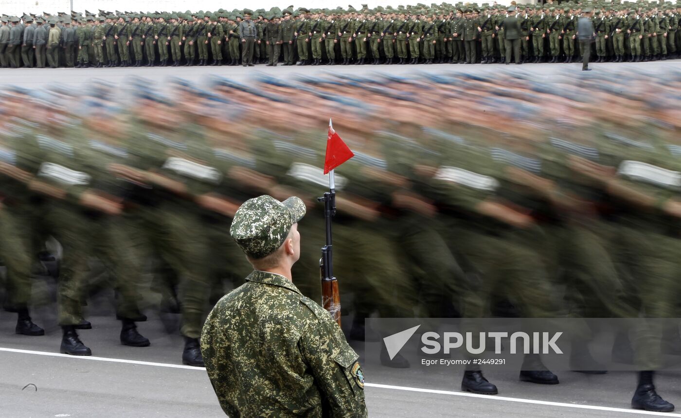 Rehearsal of parade for Belarus Independence Day
