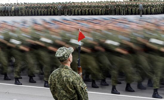 Rehearsal of parade for Belarus Independence Day