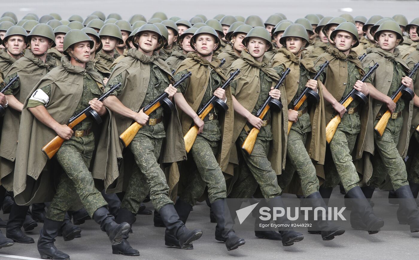 Rehearsal of parade for Belarus Independence Day