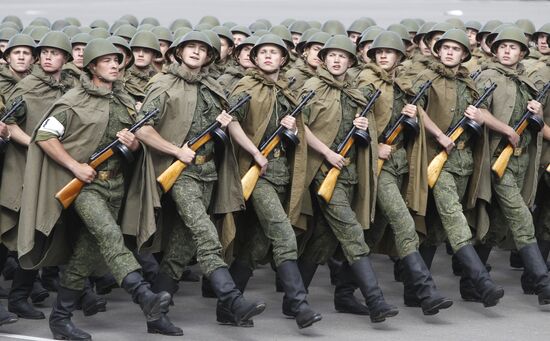 Rehearsal of parade for Belarus Independence Day
