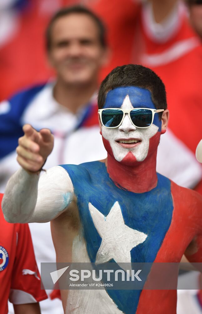 The 2014 FIFA World Cup. Spain vs. Chile