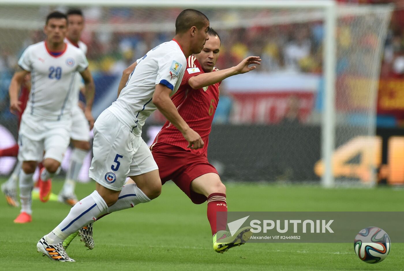 The 2014 FIFA World Cup. Spain vs. Chile