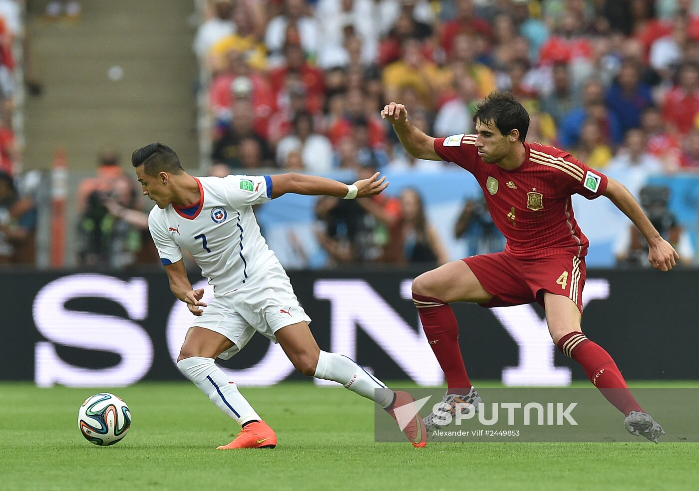 The 2014 FIFA World Cup. Spain vs. Chile