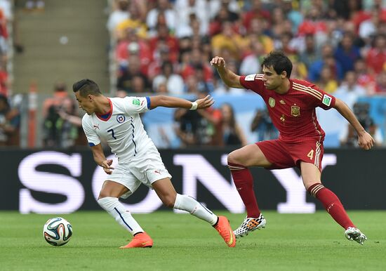 The 2014 FIFA World Cup. Spain vs. Chile