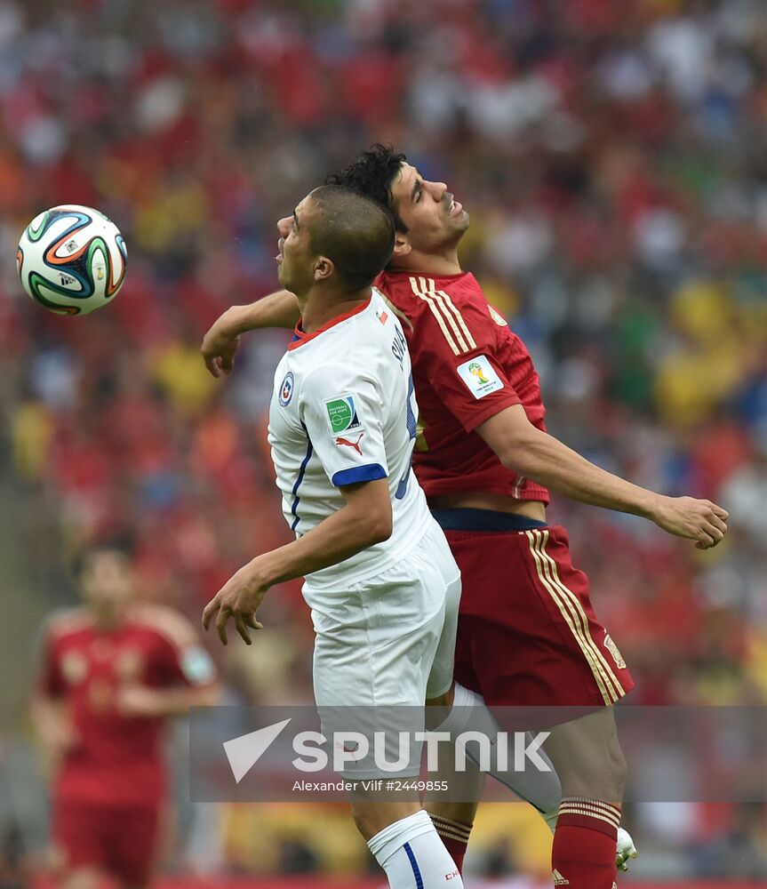 The 2014 FIFA World Cup. Spain vs. Chile