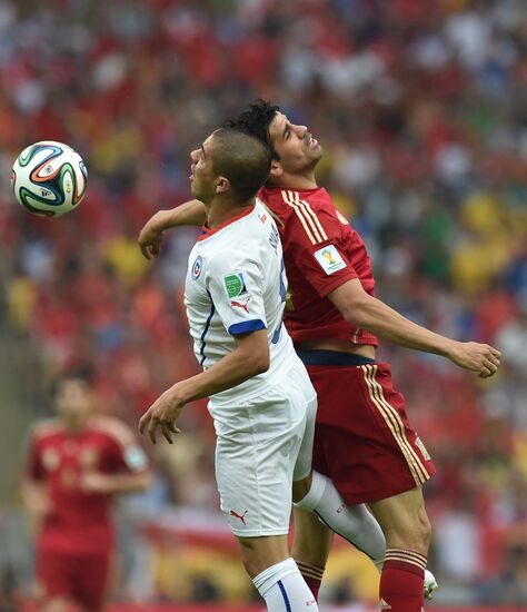 The 2014 FIFA World Cup. Spain vs. Chile