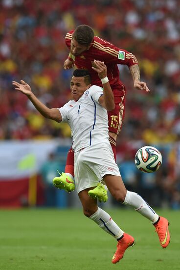 The 2014 FIFA World Cup. Spain vs. Chile