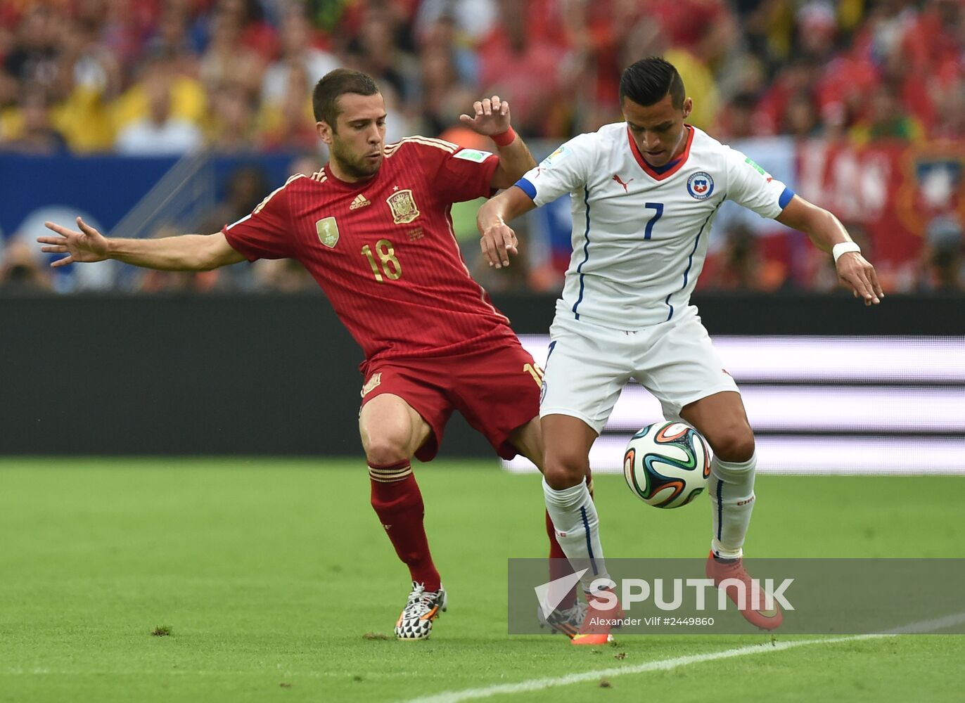 The 2014 FIFA World Cup. Spain vs. Chile