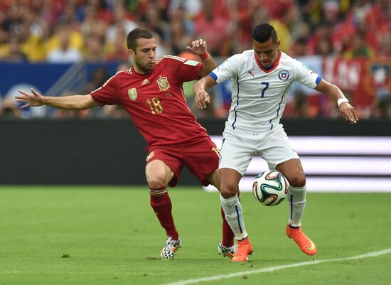 The 2014 FIFA World Cup. Spain vs. Chile