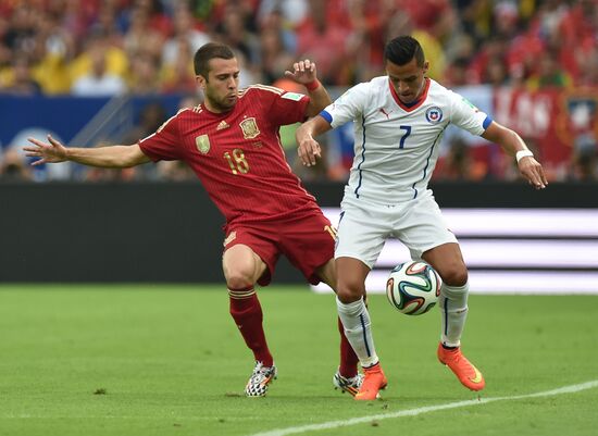 The 2014 FIFA World Cup. Spain vs. Chile