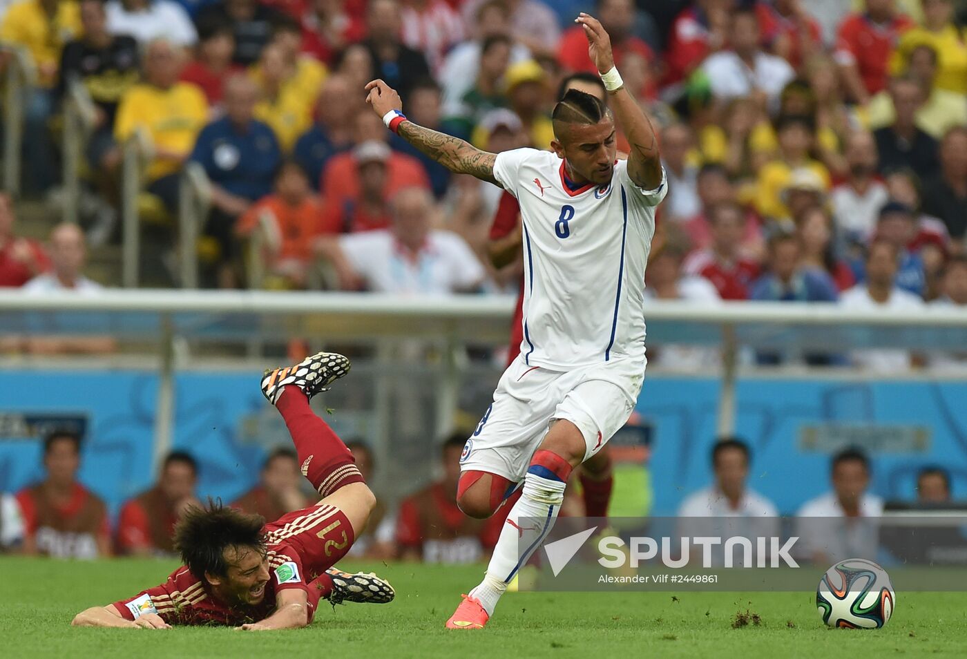 The 2014 FIFA World Cup. Spain vs. Chile