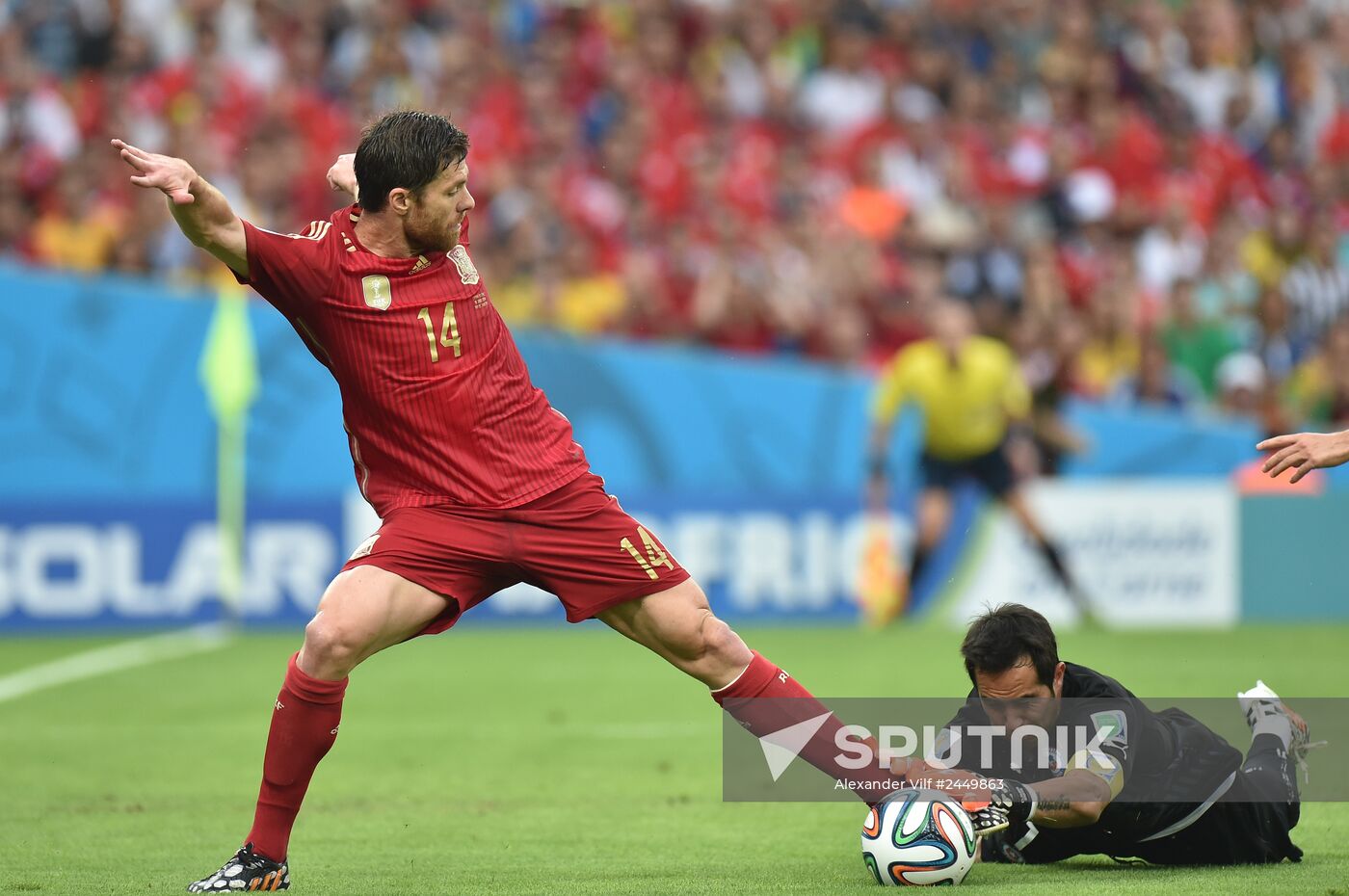 The 2014 FIFA World Cup. Spain vs. Chile