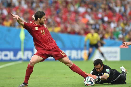 The 2014 FIFA World Cup. Spain vs. Chile
