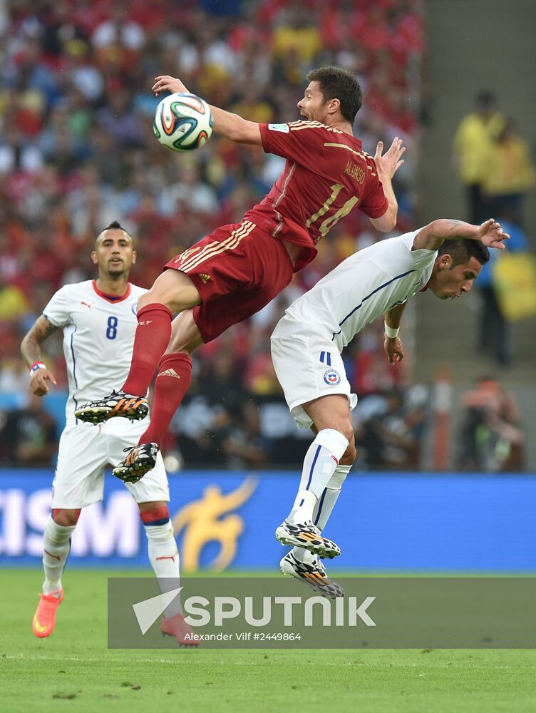The 2014 FIFA World Cup. Spain vs. Chile