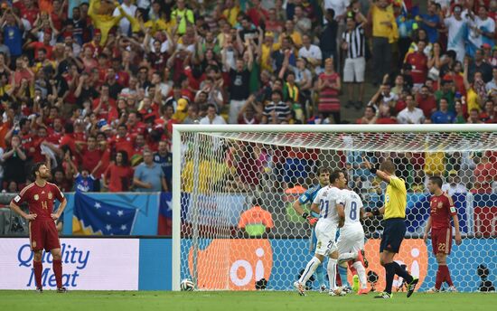 The 2014 FIFA World Cup. Spain vs. Chile