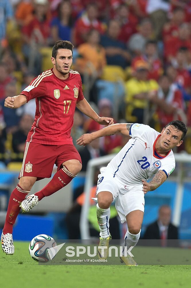 The 2014 FIFA World Cup. Spain vs. Chile