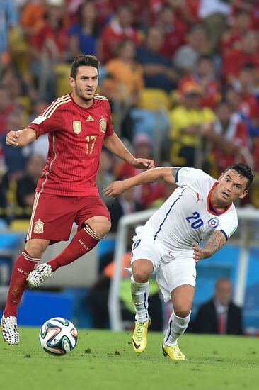 The 2014 FIFA World Cup. Spain vs. Chile
