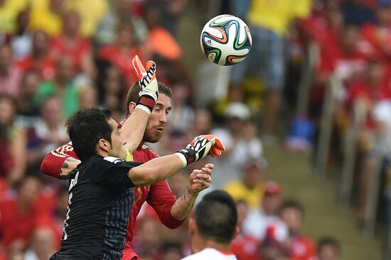 The 2014 FIFA World Cup. Spain vs. Chile