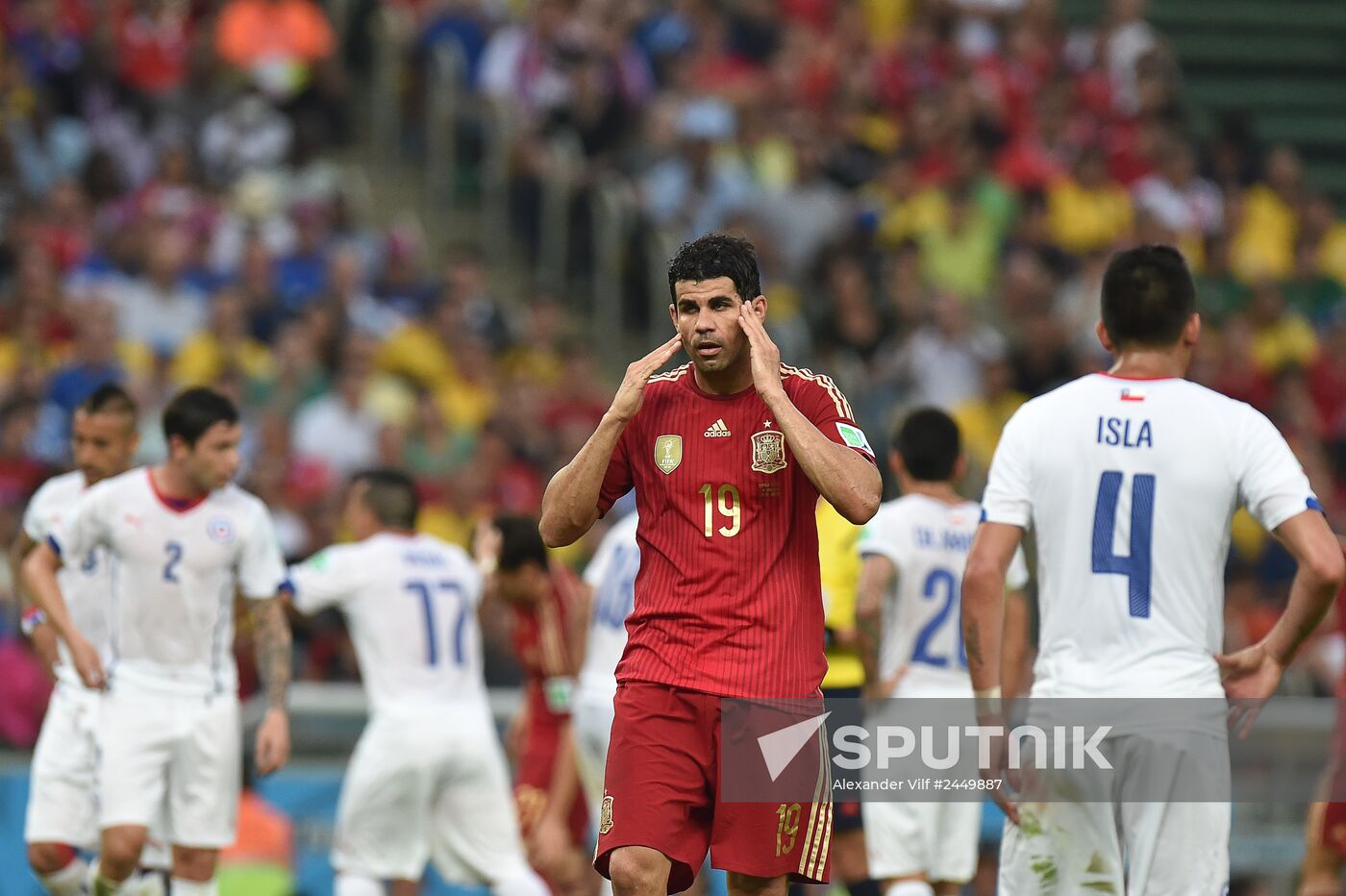 The 2014 FIFA World Cup. Spain vs. Chile