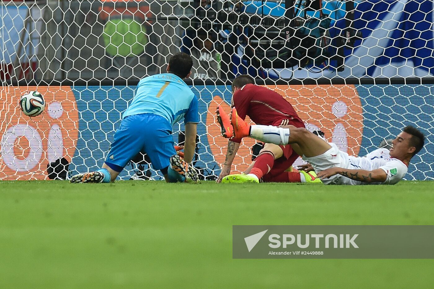 The 2014 FIFA World Cup. Spain vs. Chile