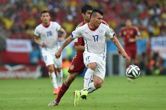 The 2014 FIFA World Cup. Spain vs. Chile