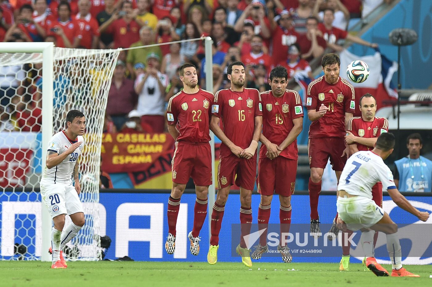 The 2014 FIFA World Cup. Spain vs. Chile