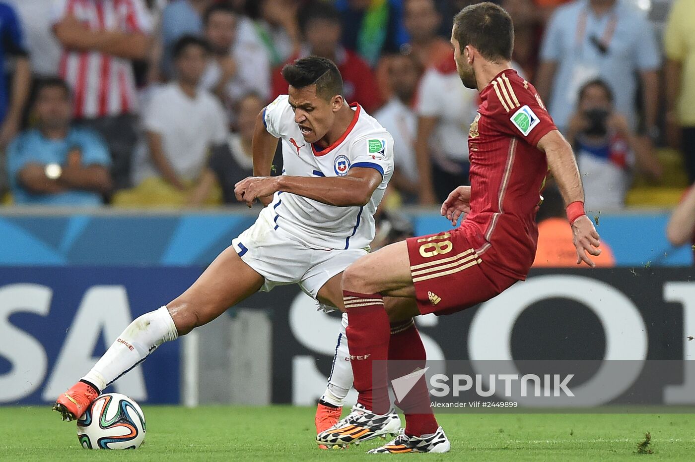 The 2014 FIFA World Cup. Spain vs. Chile