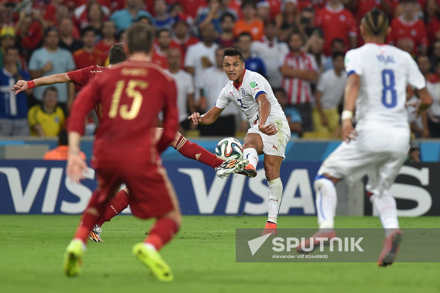 The 2014 FIFA World Cup. Spain vs. Chile