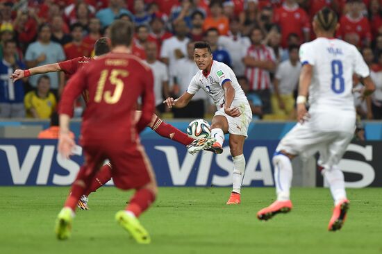 The 2014 FIFA World Cup. Spain vs. Chile