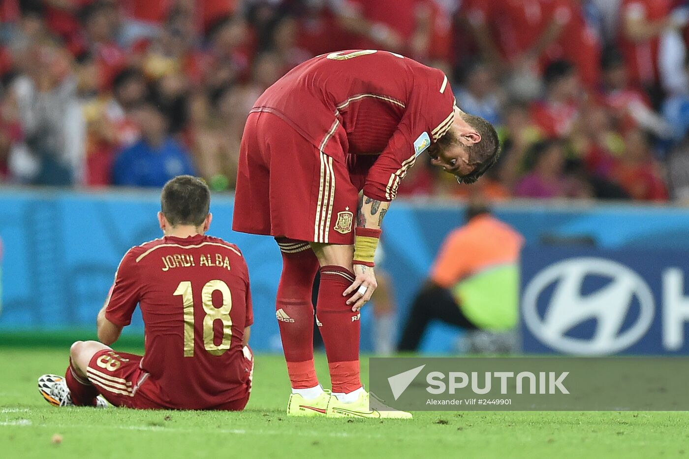 The 2014 FIFA World Cup. Spain vs. Chile