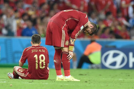 The 2014 FIFA World Cup. Spain vs. Chile