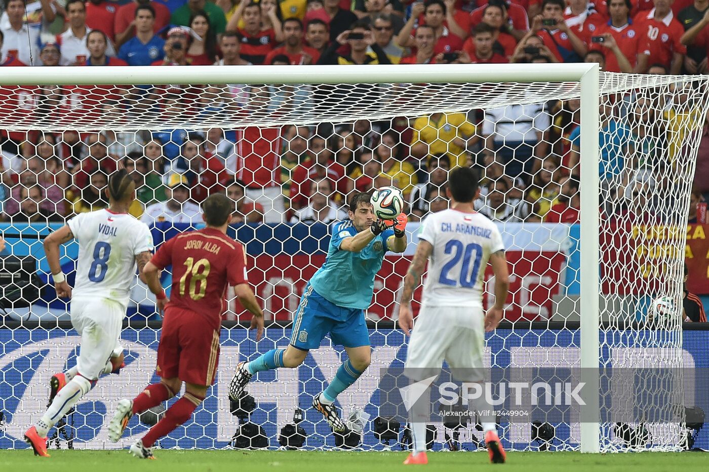 The 2014 FIFA World Cup. Spain vs. Chile