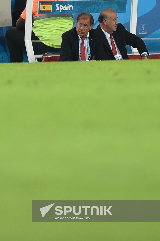 The 2014 FIFA World Cup. Spain vs. Chile