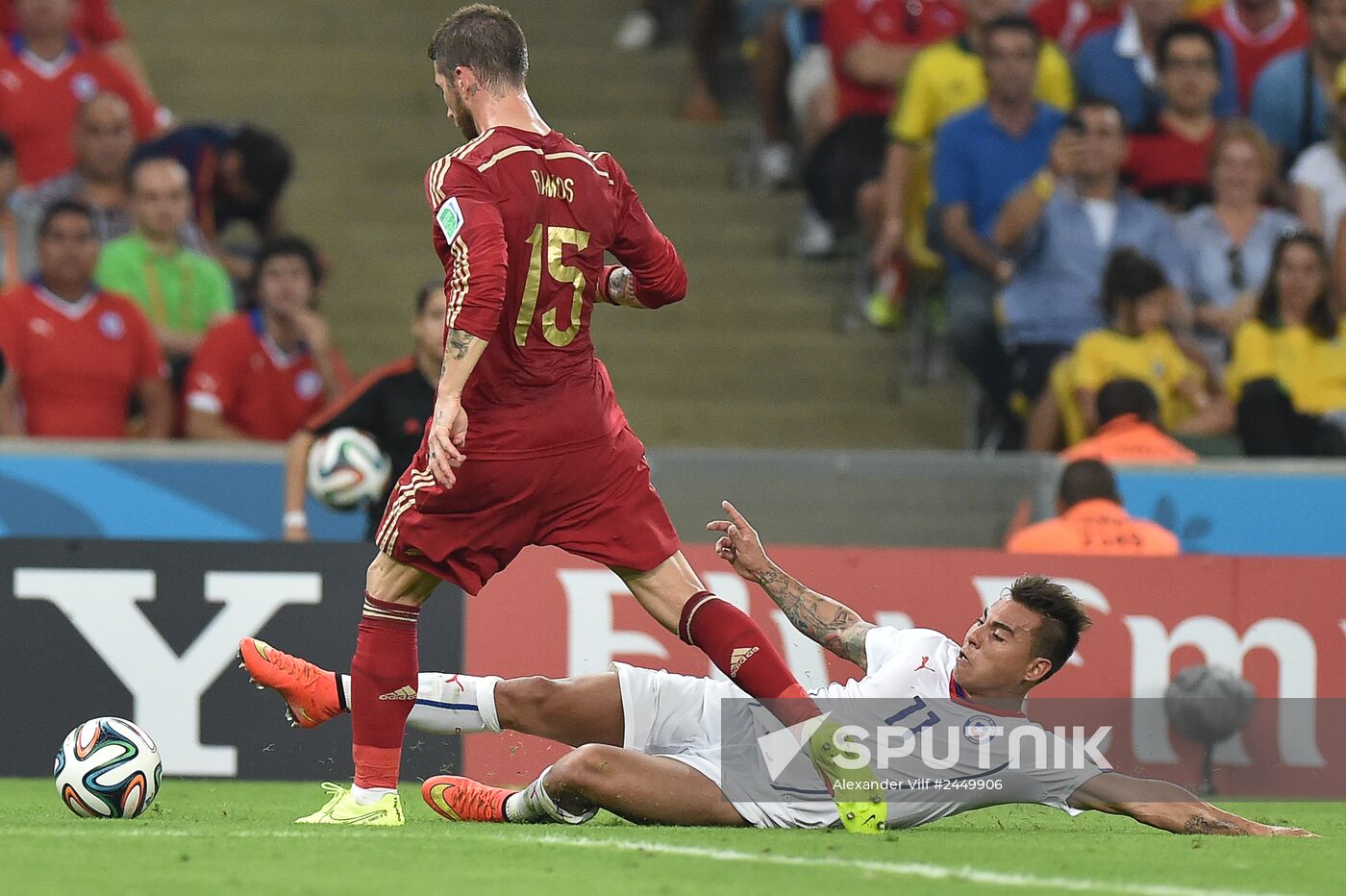 The 2014 FIFA World Cup. Spain vs. Chile