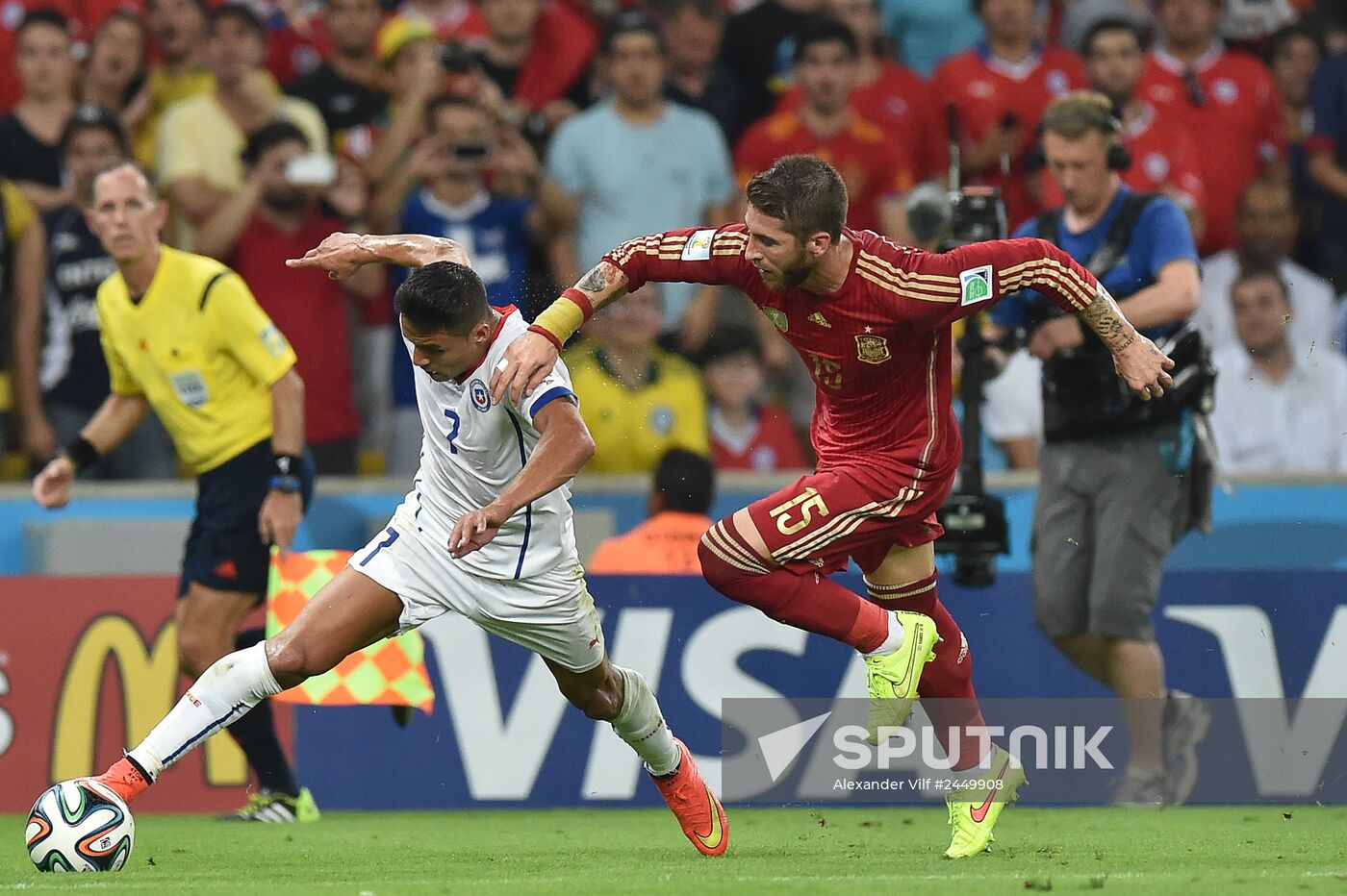 The 2014 FIFA World Cup. Spain vs. Chile