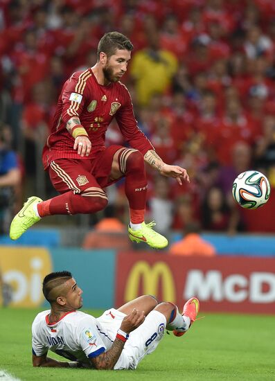 The 2014 FIFA World Cup. Spain vs. Chile
