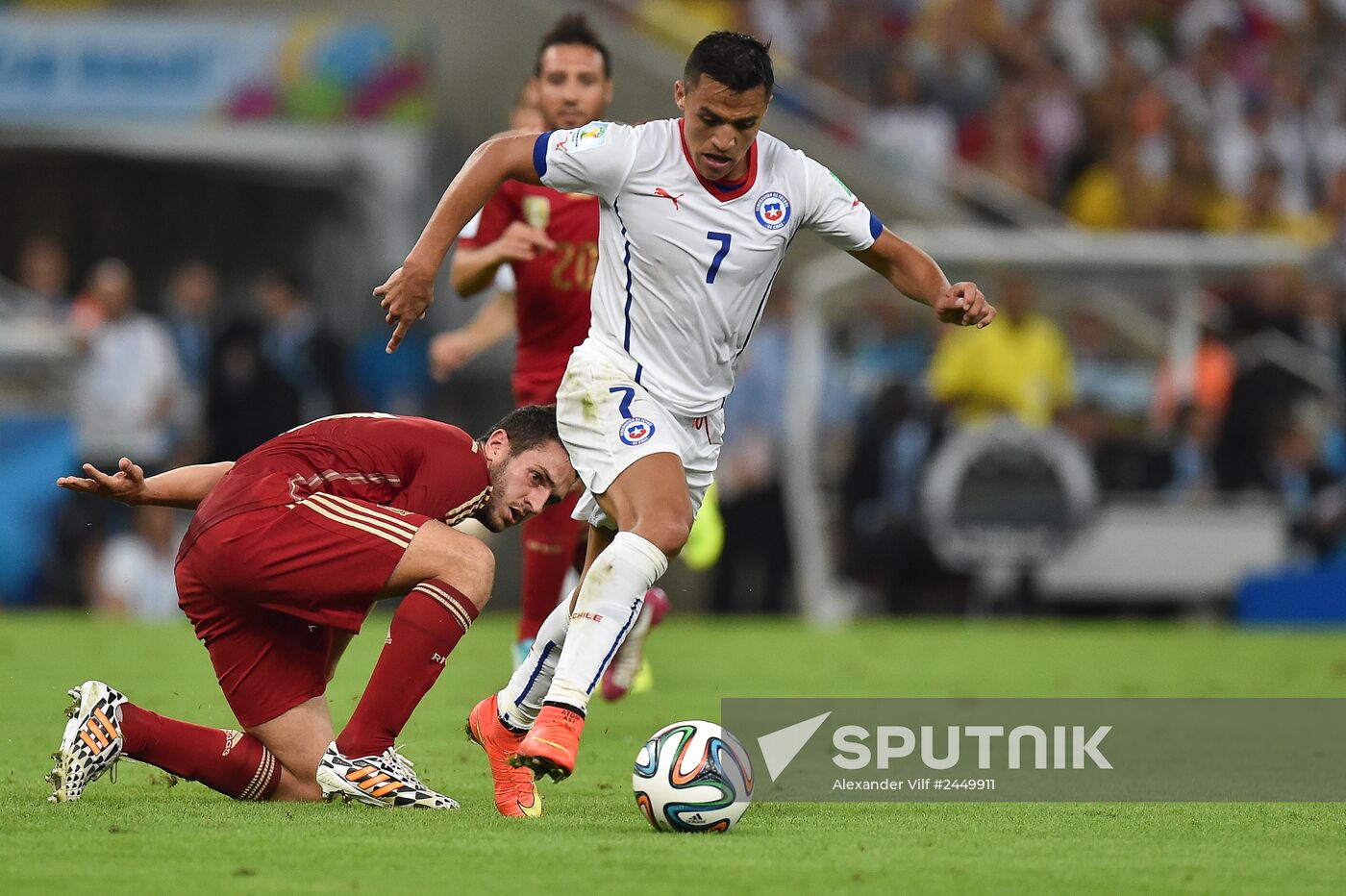 The 2014 FIFA World Cup. Spain vs. Chile