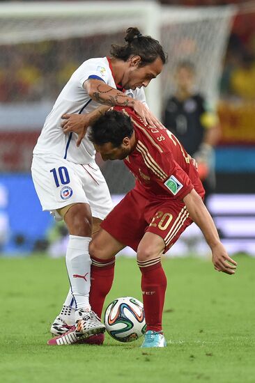 The 2014 FIFA World Cup. Spain vs. Chile
