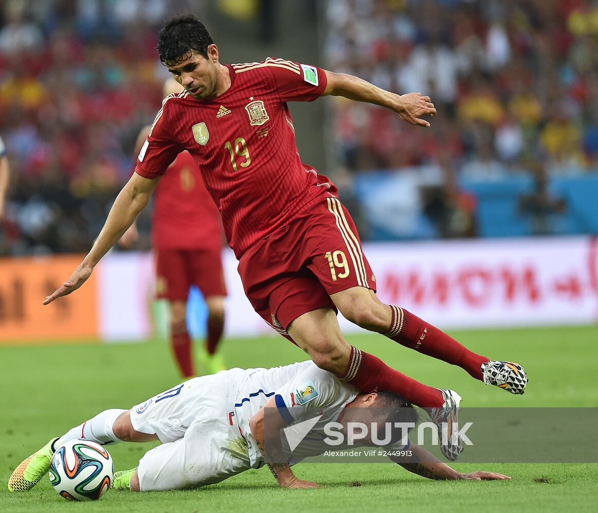 The 2014 FIFA World Cup. Spain vs. Chile