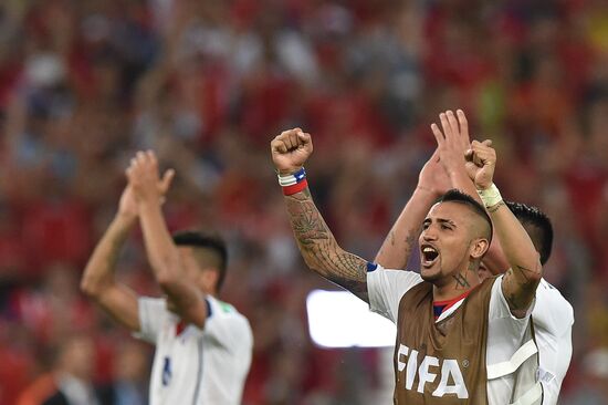 The 2014 FIFA World Cup. Spain vs. Chile