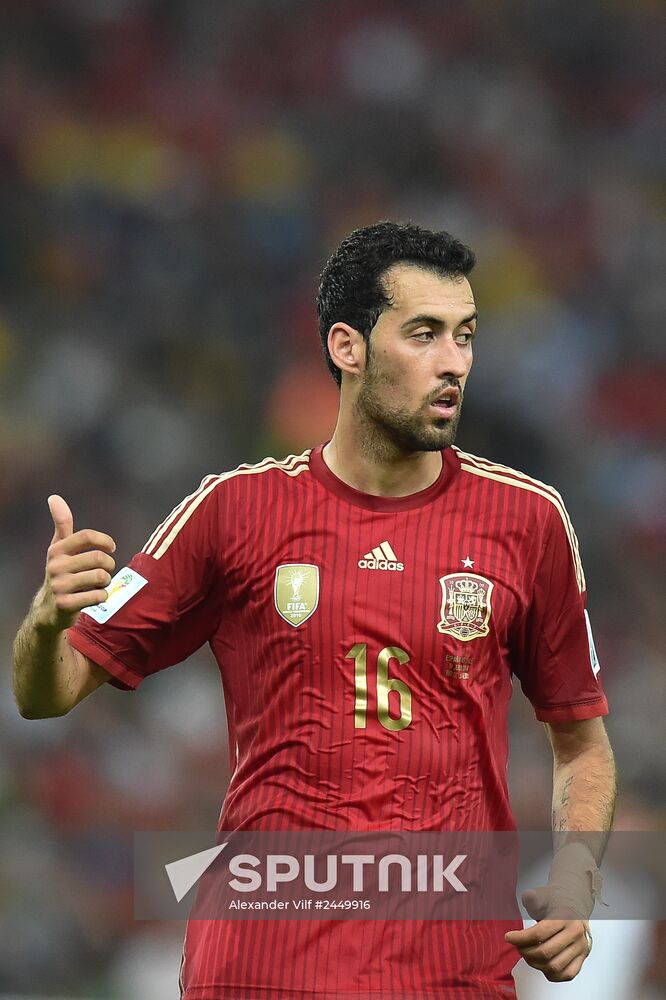 The 2014 FIFA World Cup. Spain vs. Chile